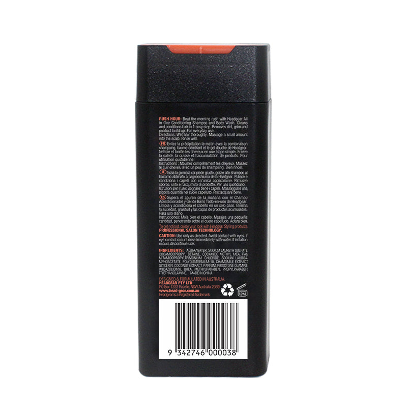 RUSH HOUR 3 IN 1 SHAMPOO, CONDITIONER AND BODY WASH 300ml